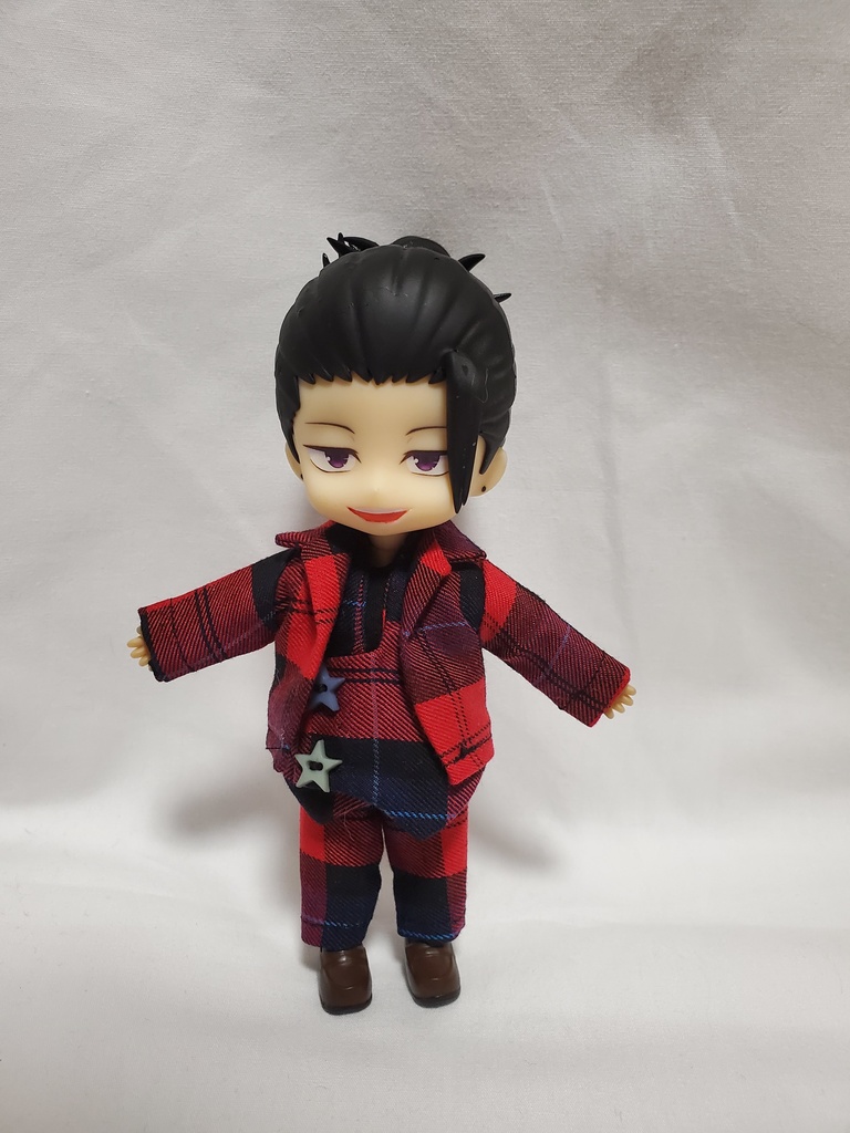 赤チェック柄ジャケットセット