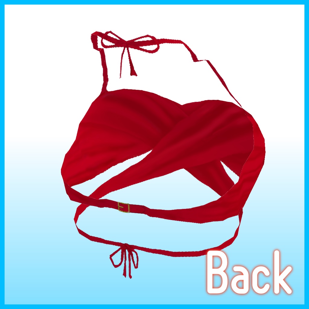 【VRoid用】赤い水着上下セット