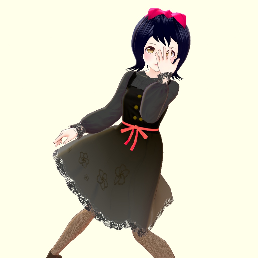 【VRoid用】チョコレートドレス