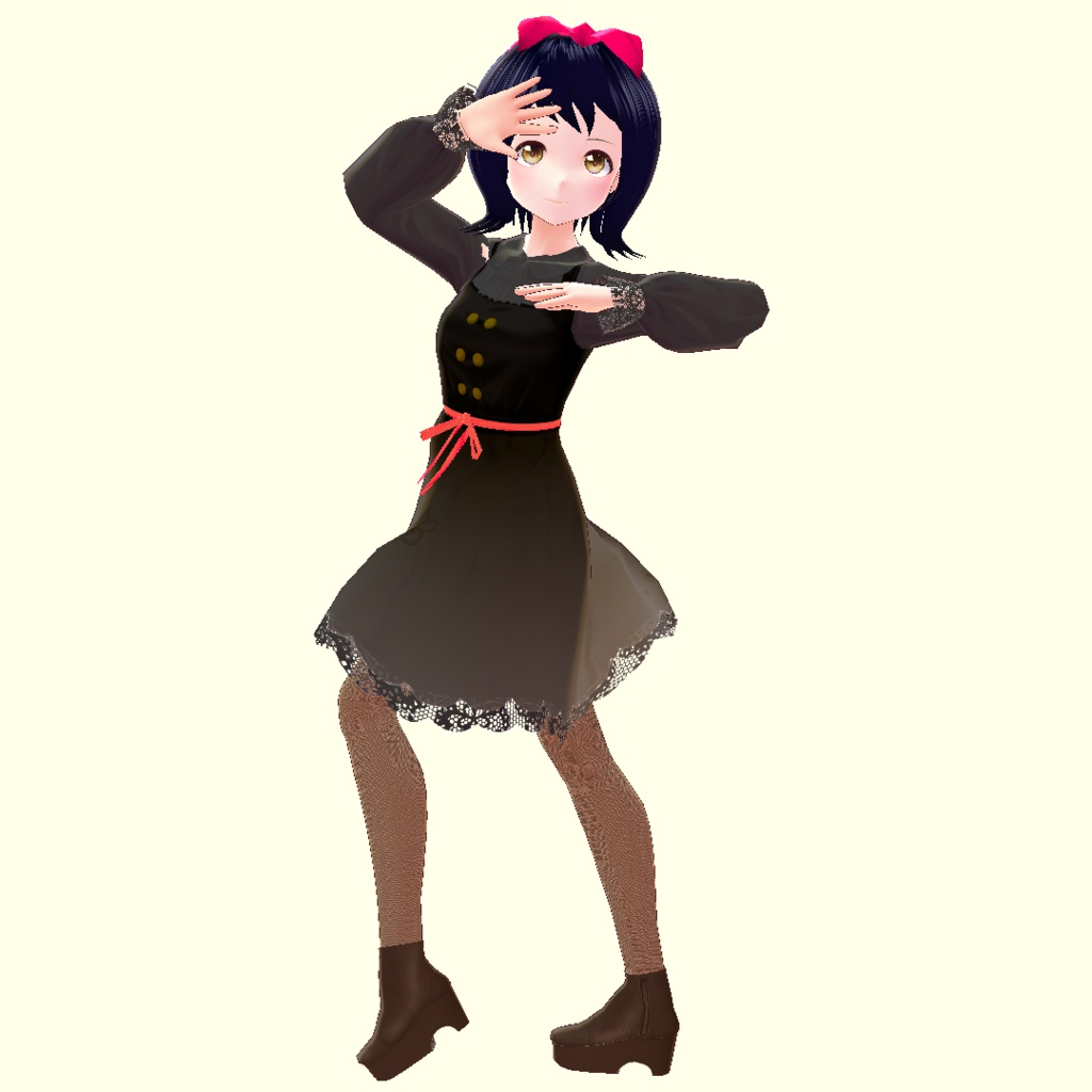 【VRoid用】チョコレートドレス