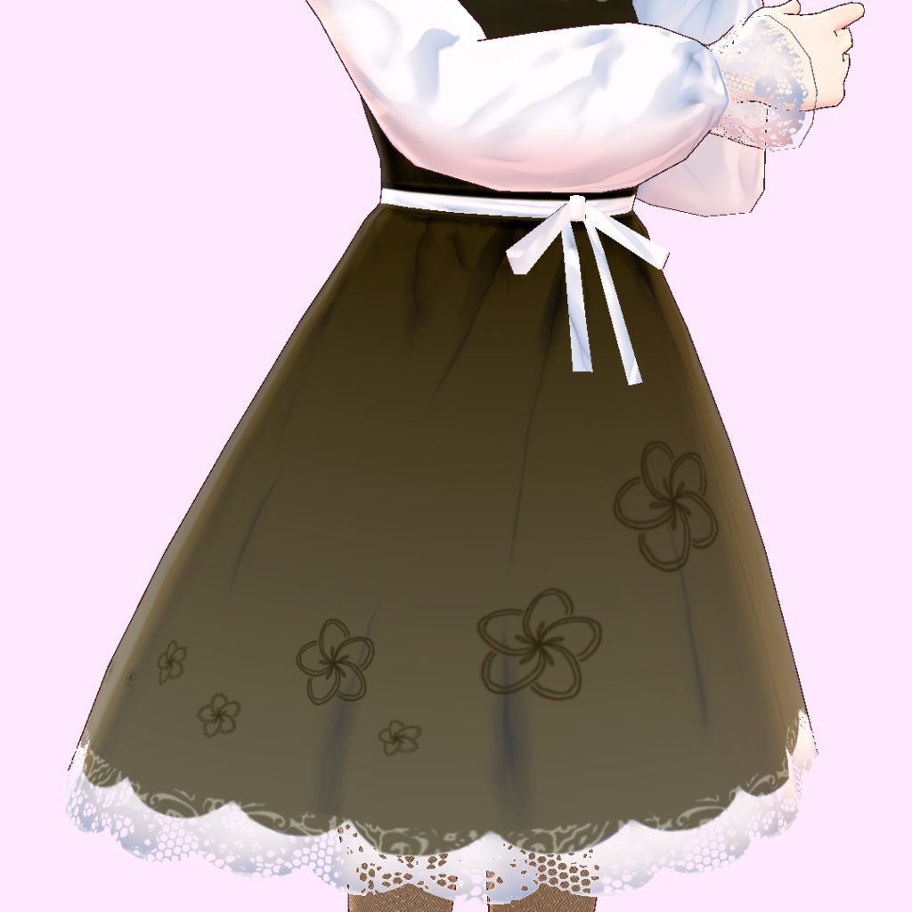 【VRoid用】チョコレートドレス