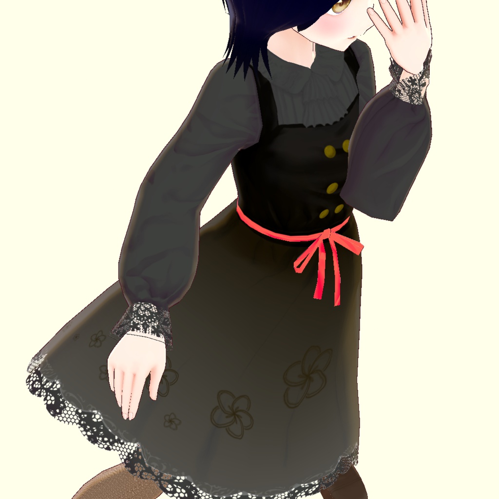 【VRoid用】チョコレートドレス