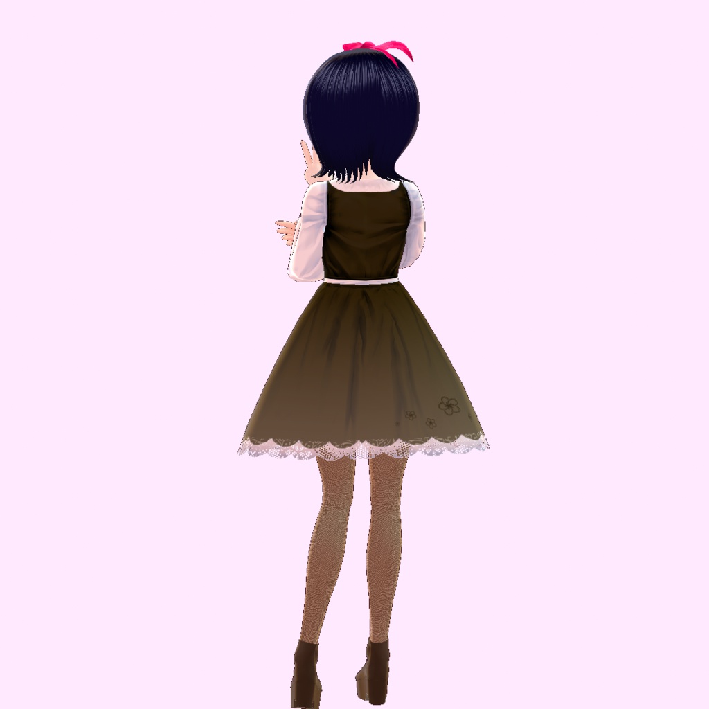 【VRoid用】チョコレートドレス