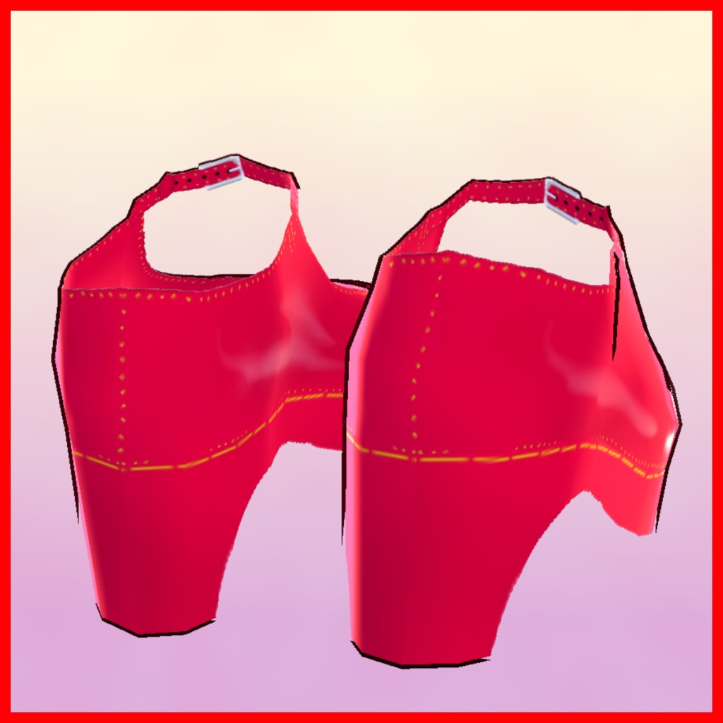 ストラップパンプス25色セット【VRoid用衣装】