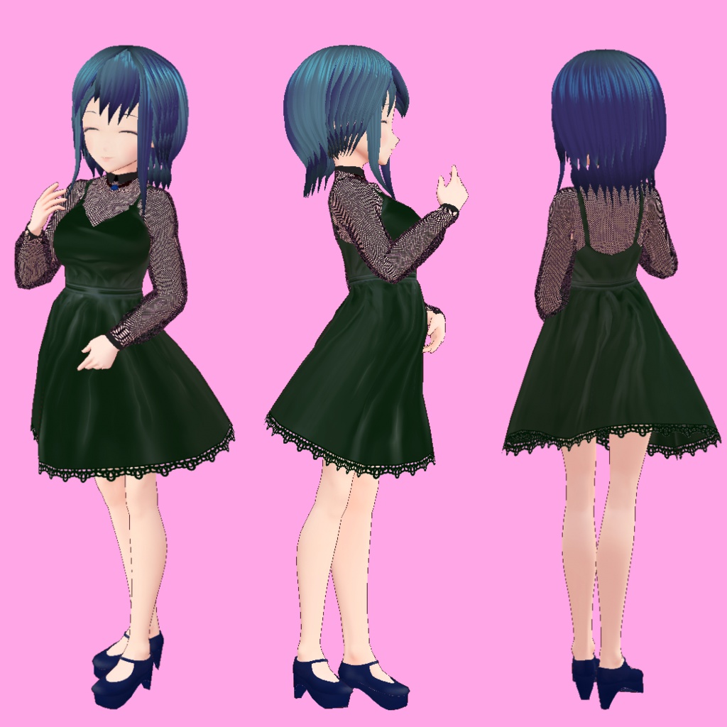 フォーマルドレス3種類セット【VRoid用衣装】