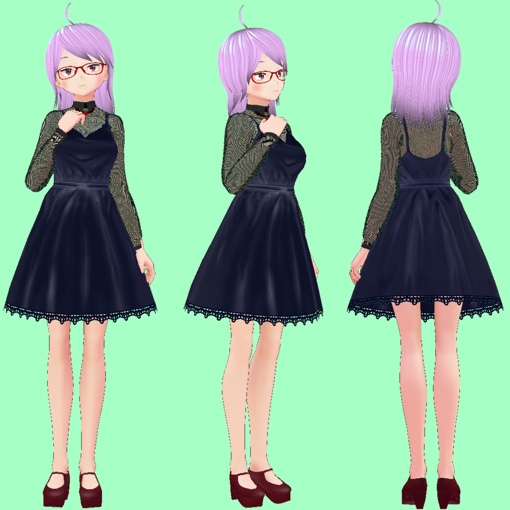 フォーマルドレス3種類セット【VRoid用衣装】