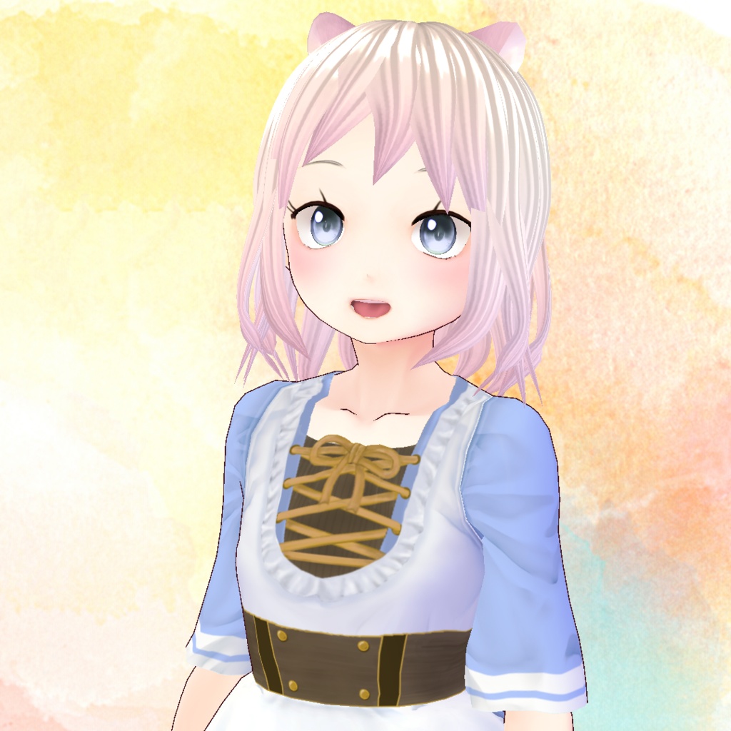 春色エプロンドレス【VRoid用衣装】