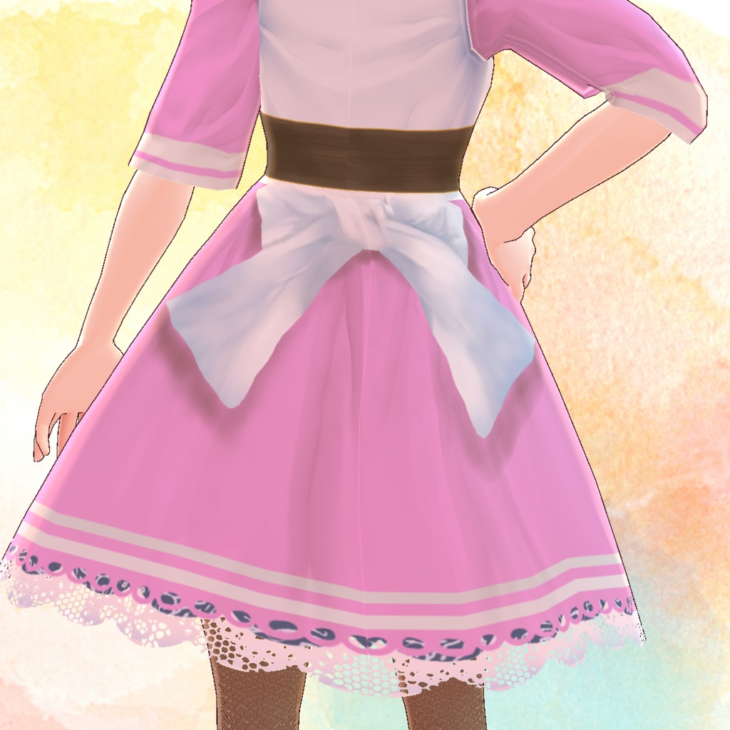 春色エプロンドレス【VRoid用衣装】