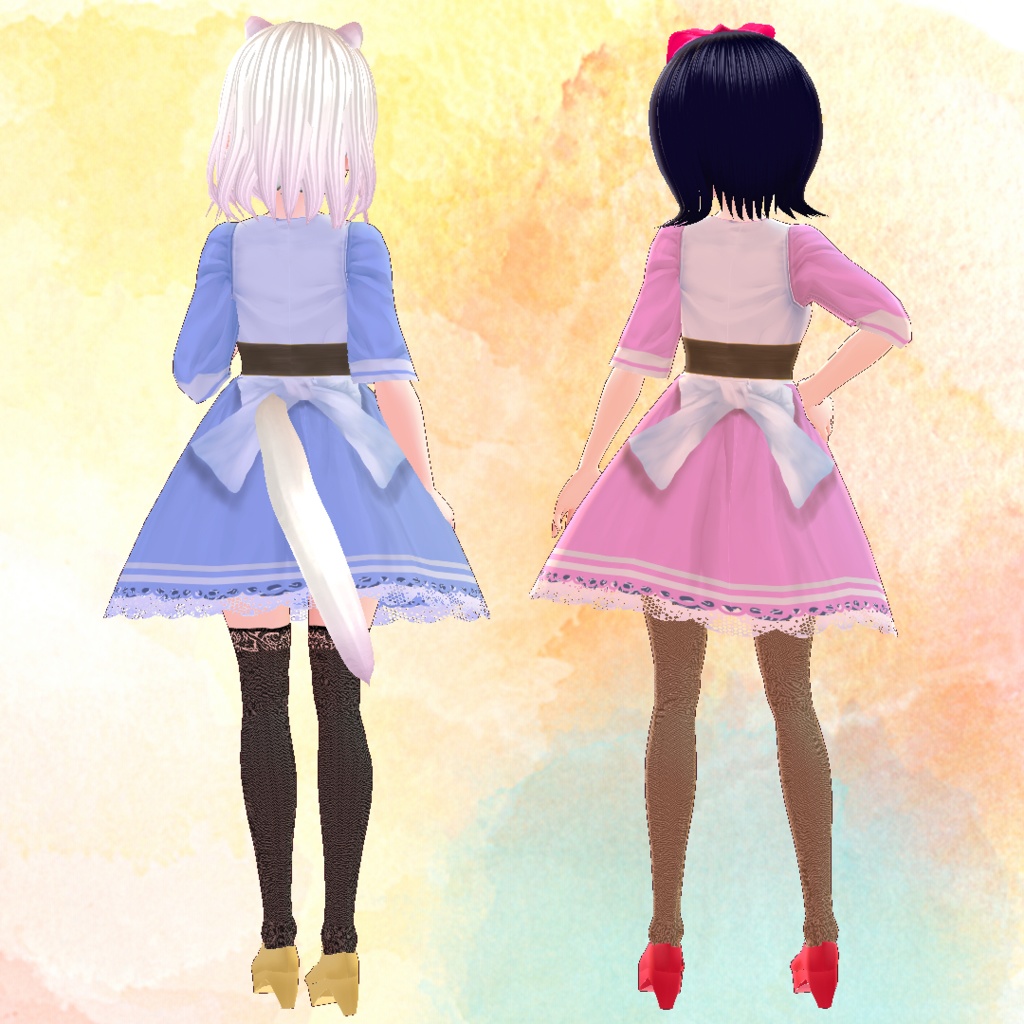春色エプロンドレス【VRoid用衣装】