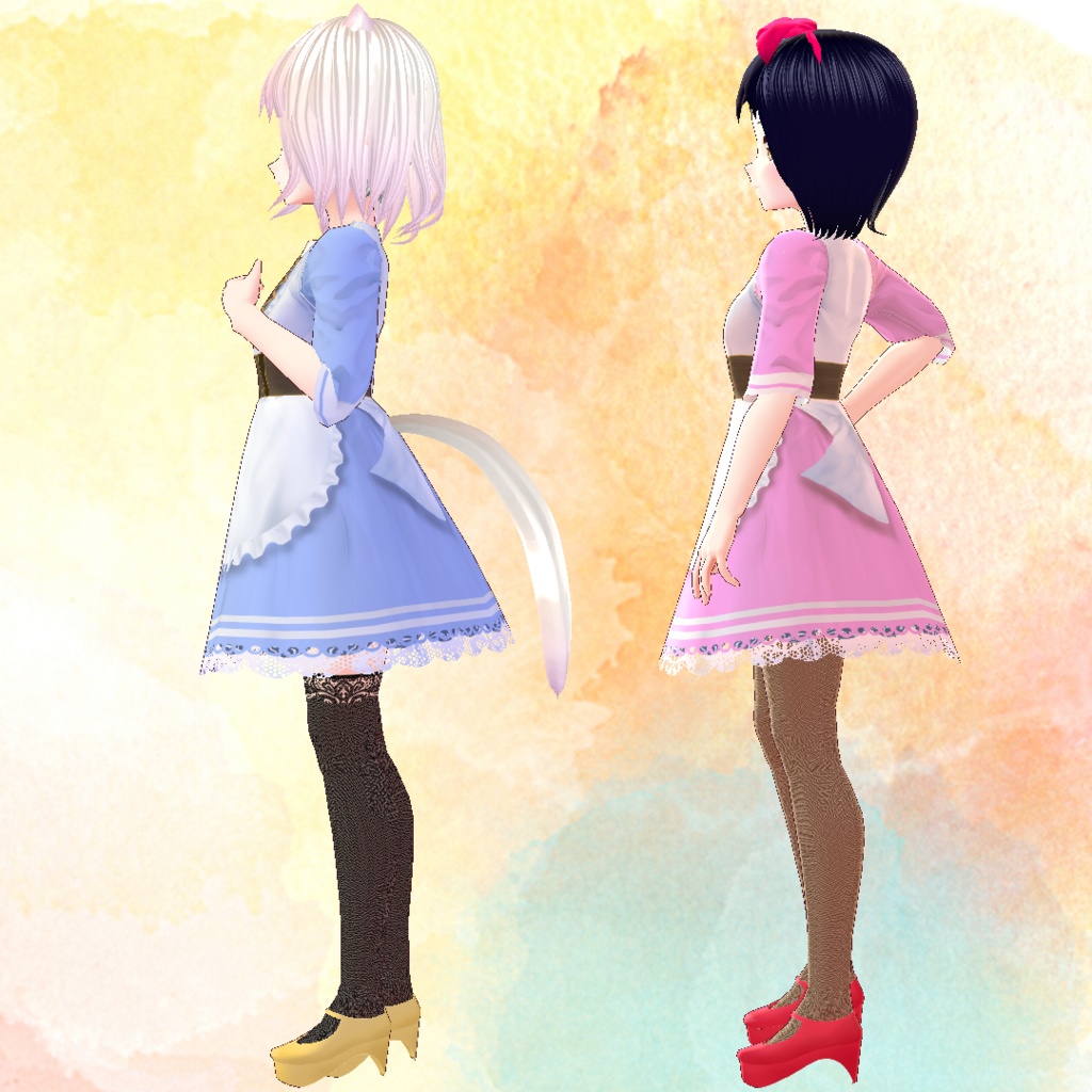 春色エプロンドレス【VRoid用衣装】