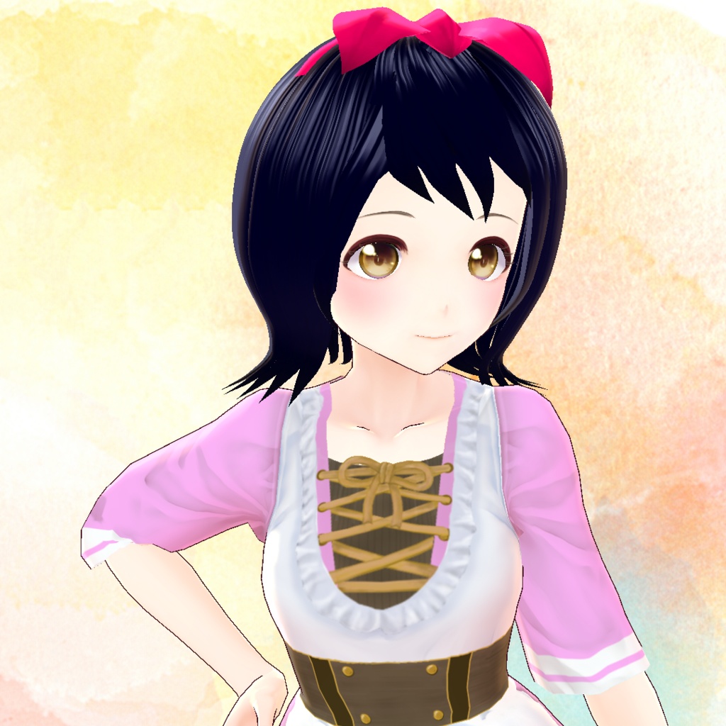 春色エプロンドレス【VRoid用衣装】