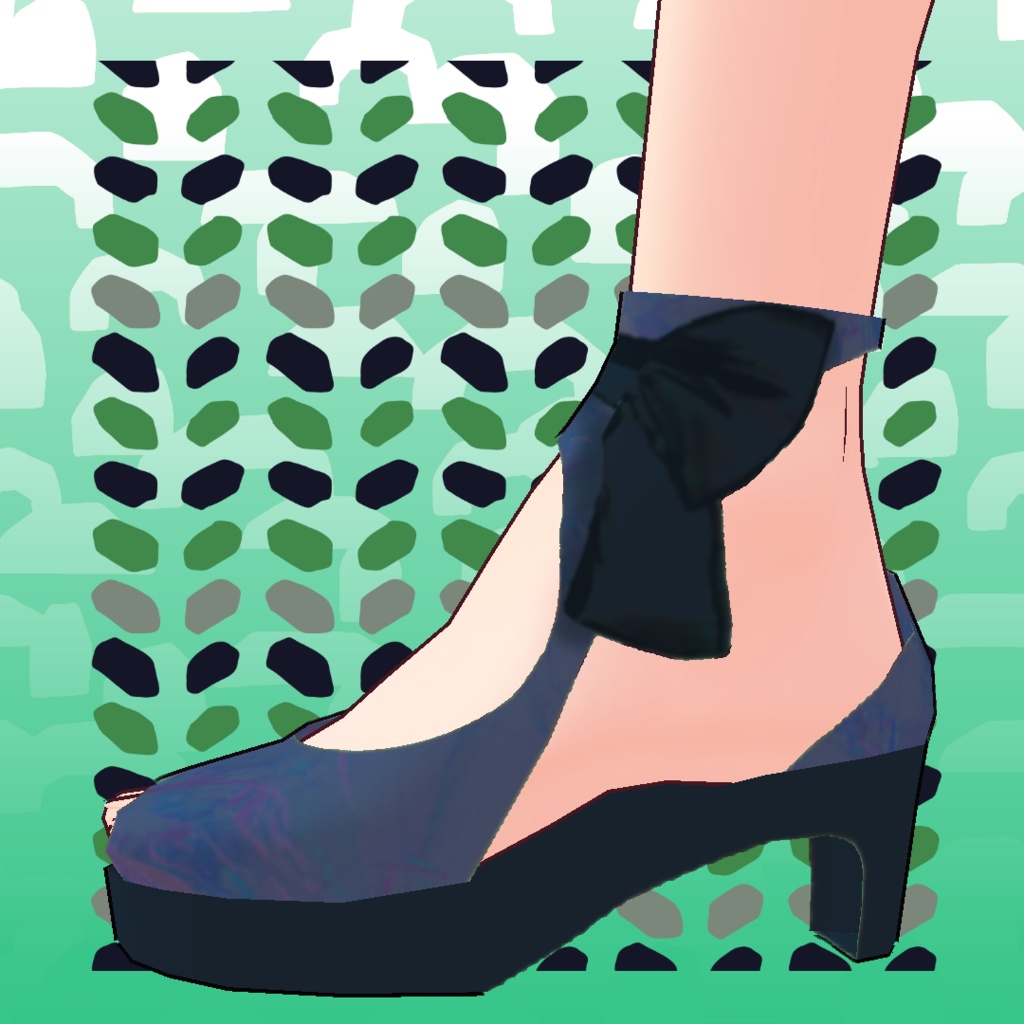 ストラップパンプス4色セット【VRoid・セシル変身用】