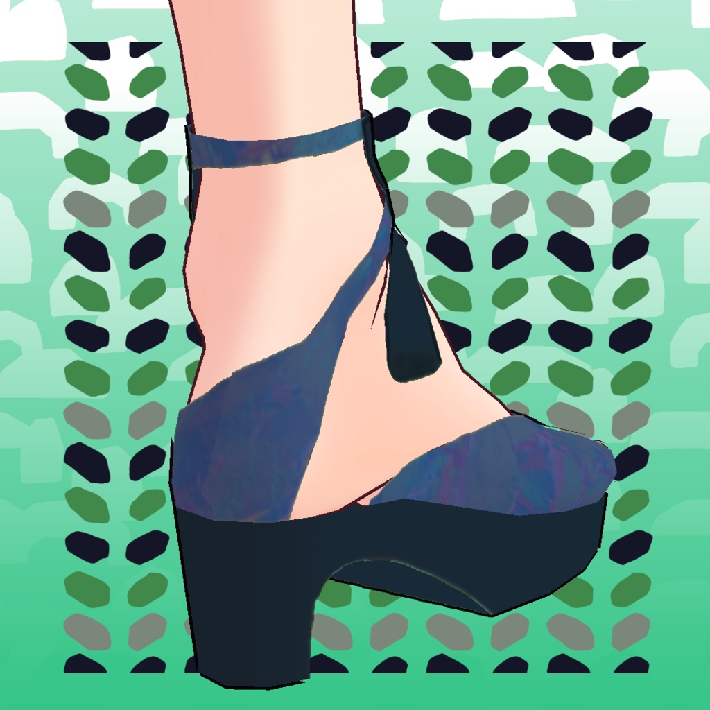 ストラップパンプス4色セット【VRoid・セシル変身用】