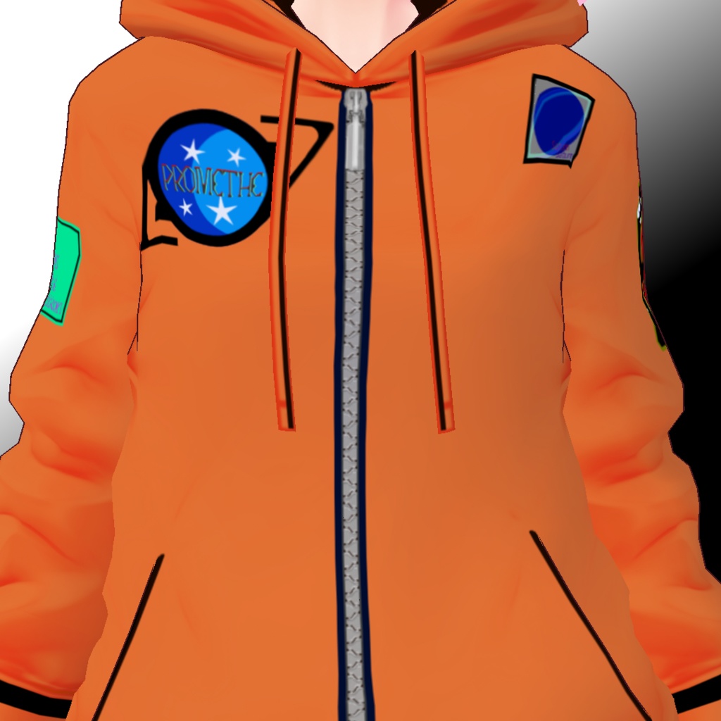 【VRoid用】宇宙パーカー -4color-