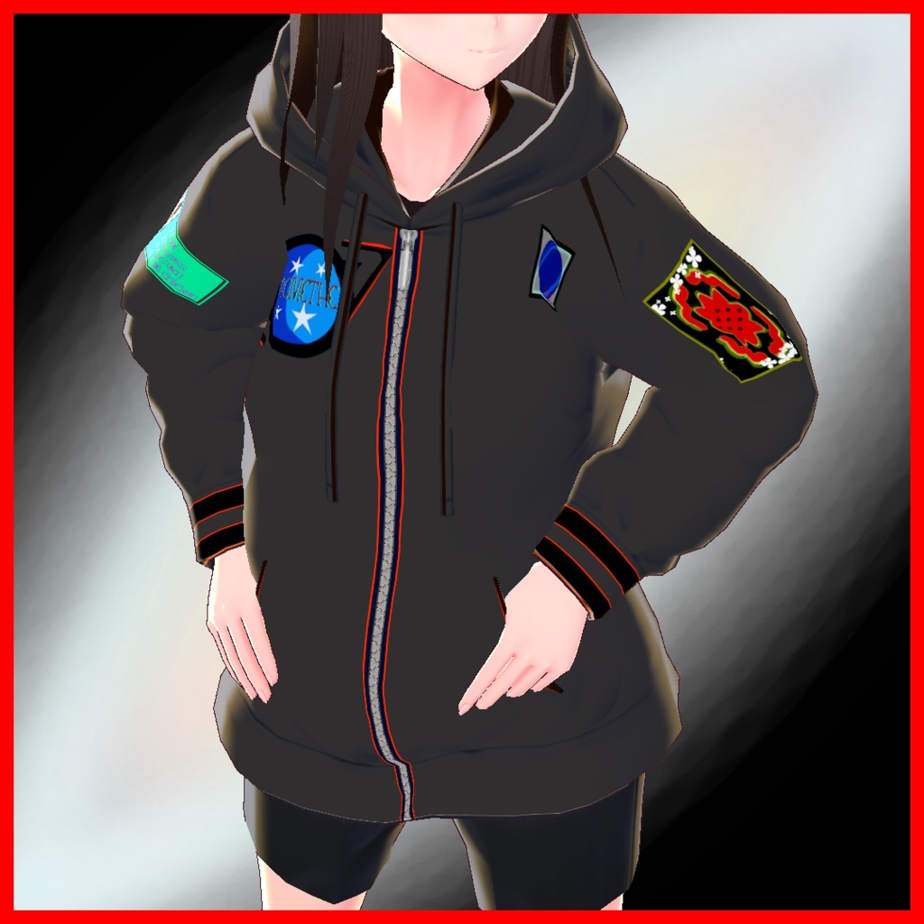 【VRoid用】宇宙パーカー -4color-