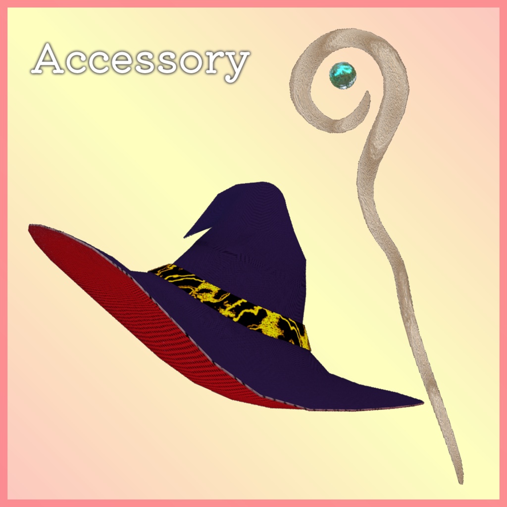 魔法使いのローブと帽子と杖のセット Vroid衣装 Fbx プロメ亭 Booth