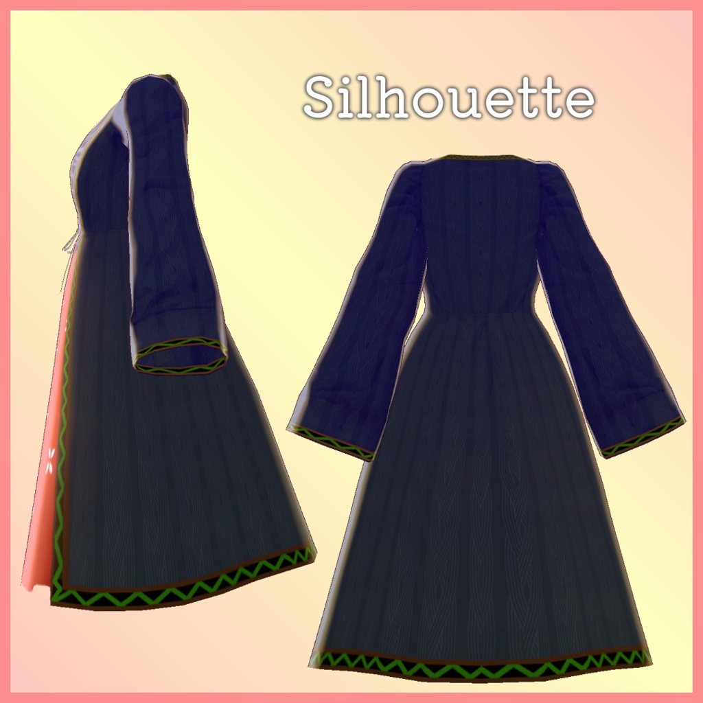 魔法使いのローブと帽子と杖のセット【VRoid用衣装 + 3Dアクセサリー】