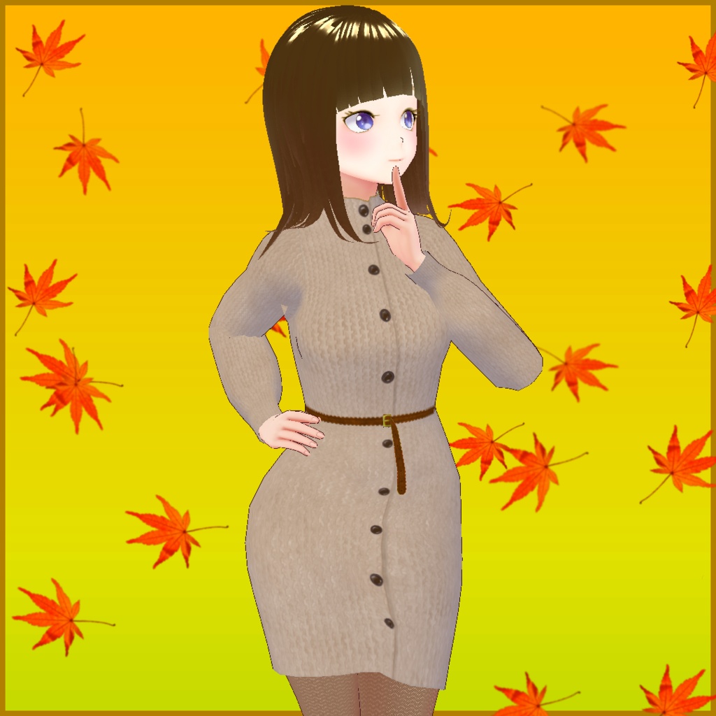 ニットワンピースセット【VRoid・セシル変身用】