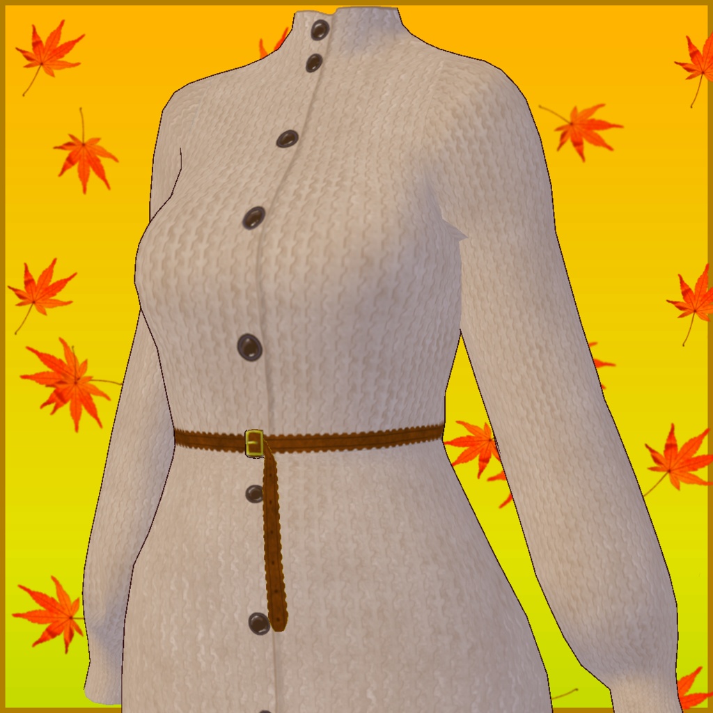 ニットワンピースセット【VRoid・セシル変身用】