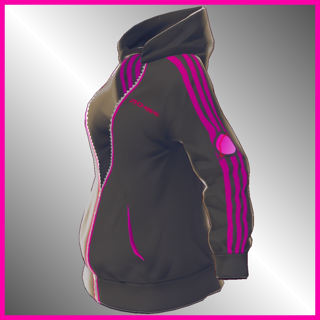 【VRoid用】オープンフロントパーカー -4Color-