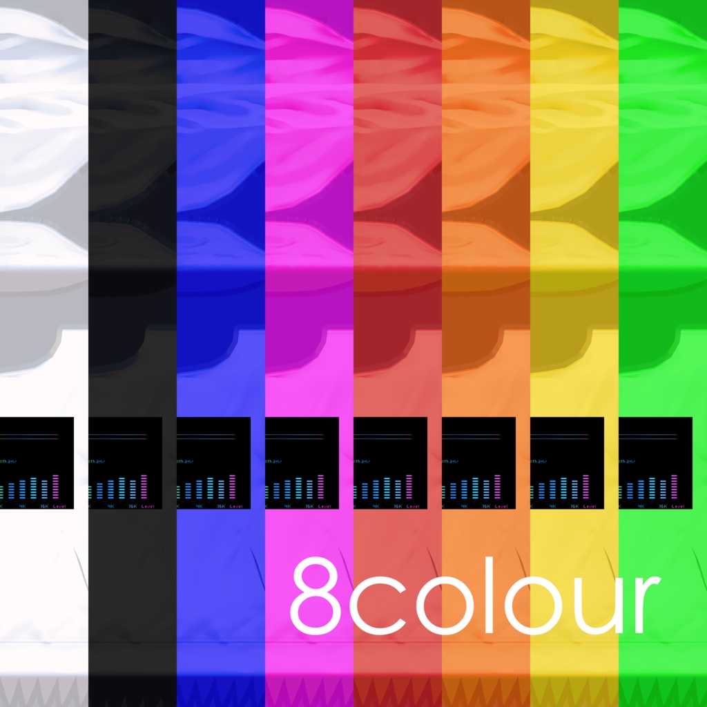 【VRoid用】イコライザーパーカー -8Color-
