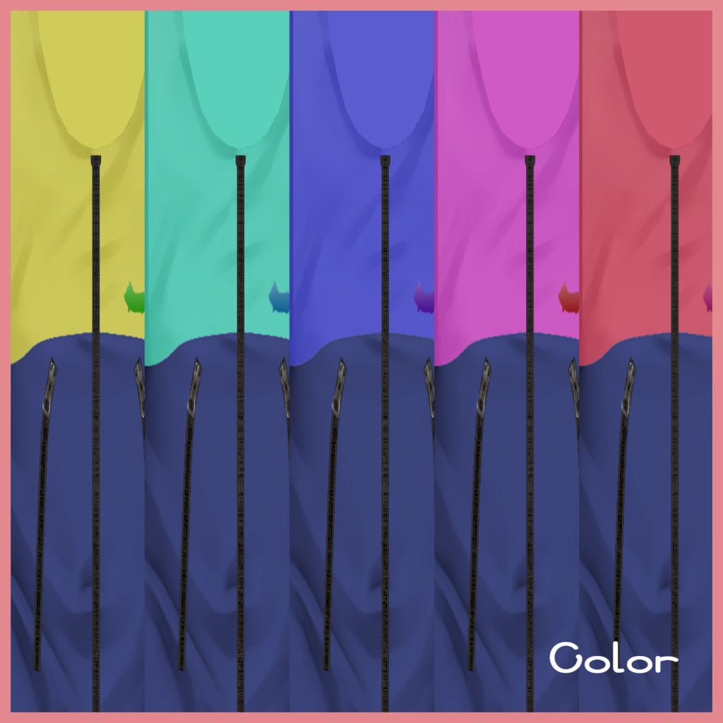 【VRoid用】マウンテンパーカーセット-5color-