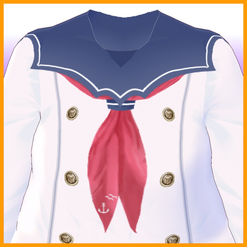 【VRoid用】こうもりセーラー -10color-