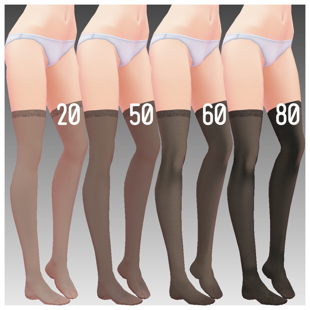 【VRoid用】タイツ&ニーソックスセット