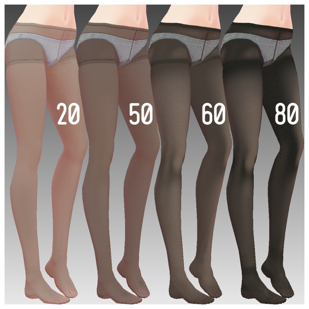 【VRoid用】タイツ&ニーソックスセット