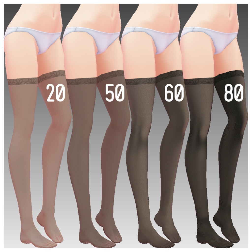 【VRoid用】タイツ&ニーソックスセット