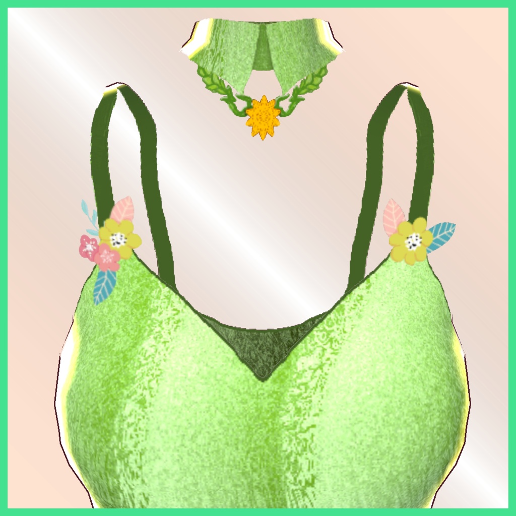 【VRoid用】木目模様のフェアリードレス -4color-