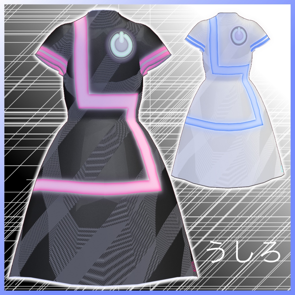 【VRoid用】ルミナスドレス LS-2020F