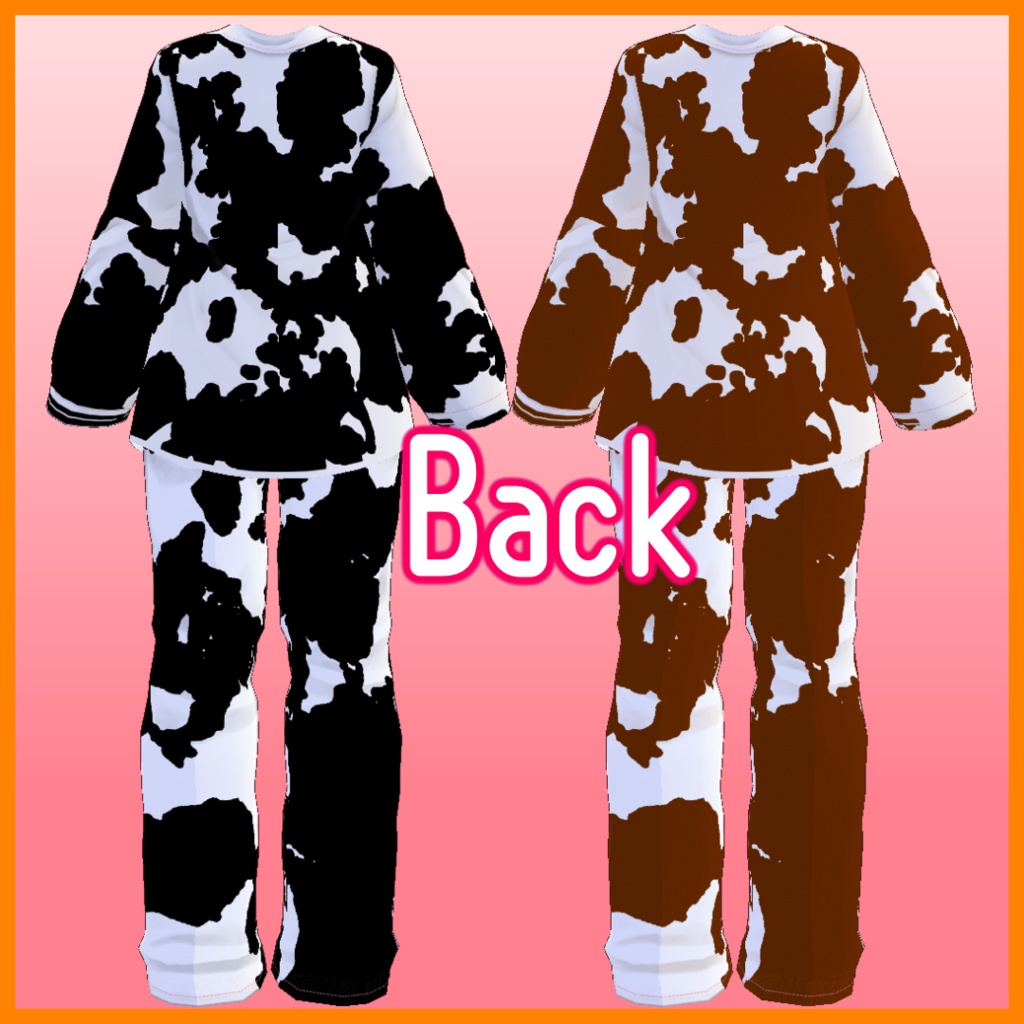 【VRoid用&FBX】もーもーぱじゃま