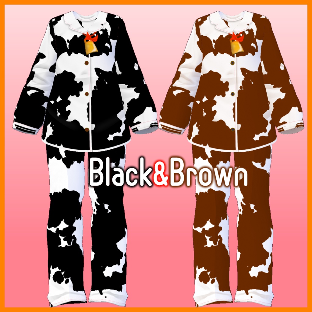 【VRoid用&FBX】もーもーぱじゃま