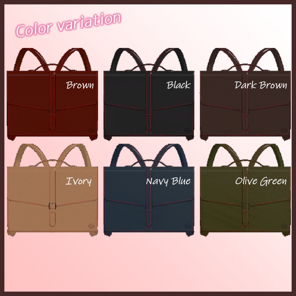 【3Dモデル】Satchel bag -サッチェルバッグ-