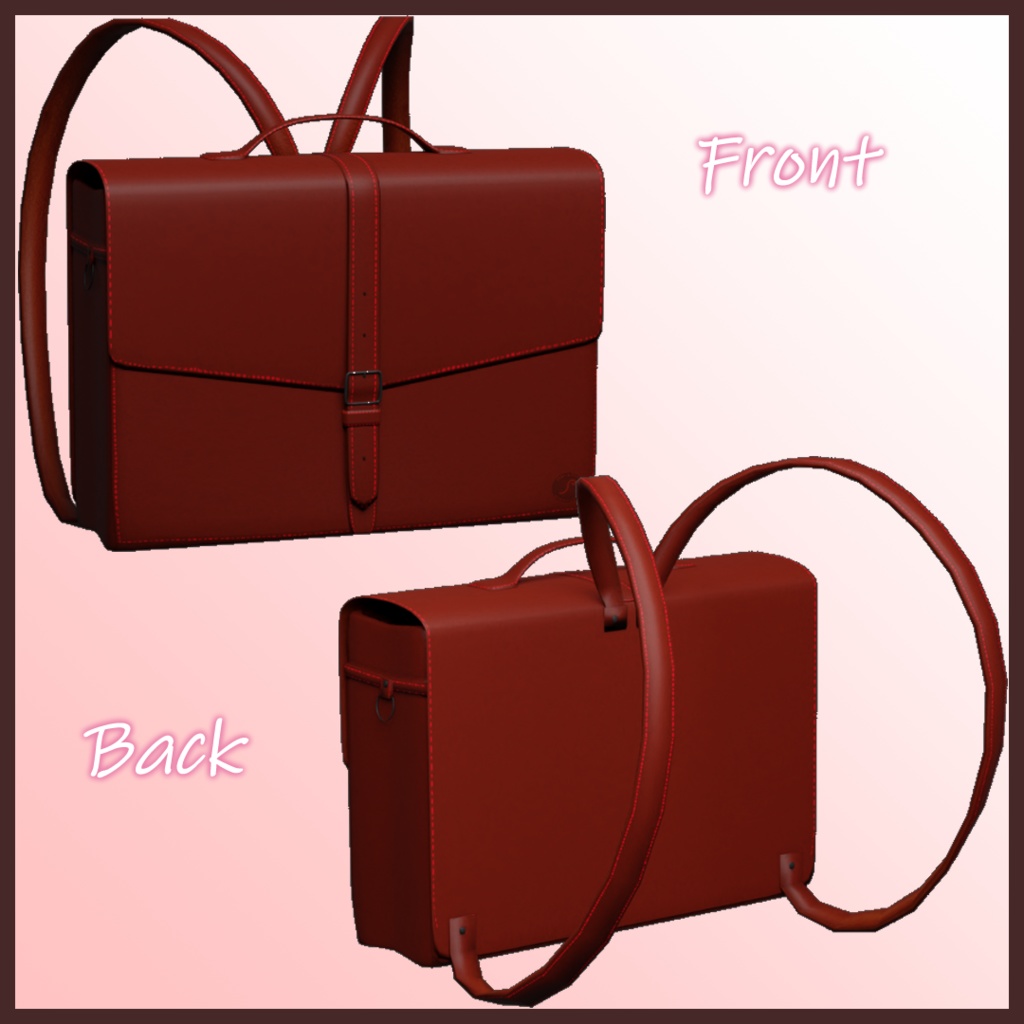 【3Dモデル】Satchel bag -サッチェルバッグ-