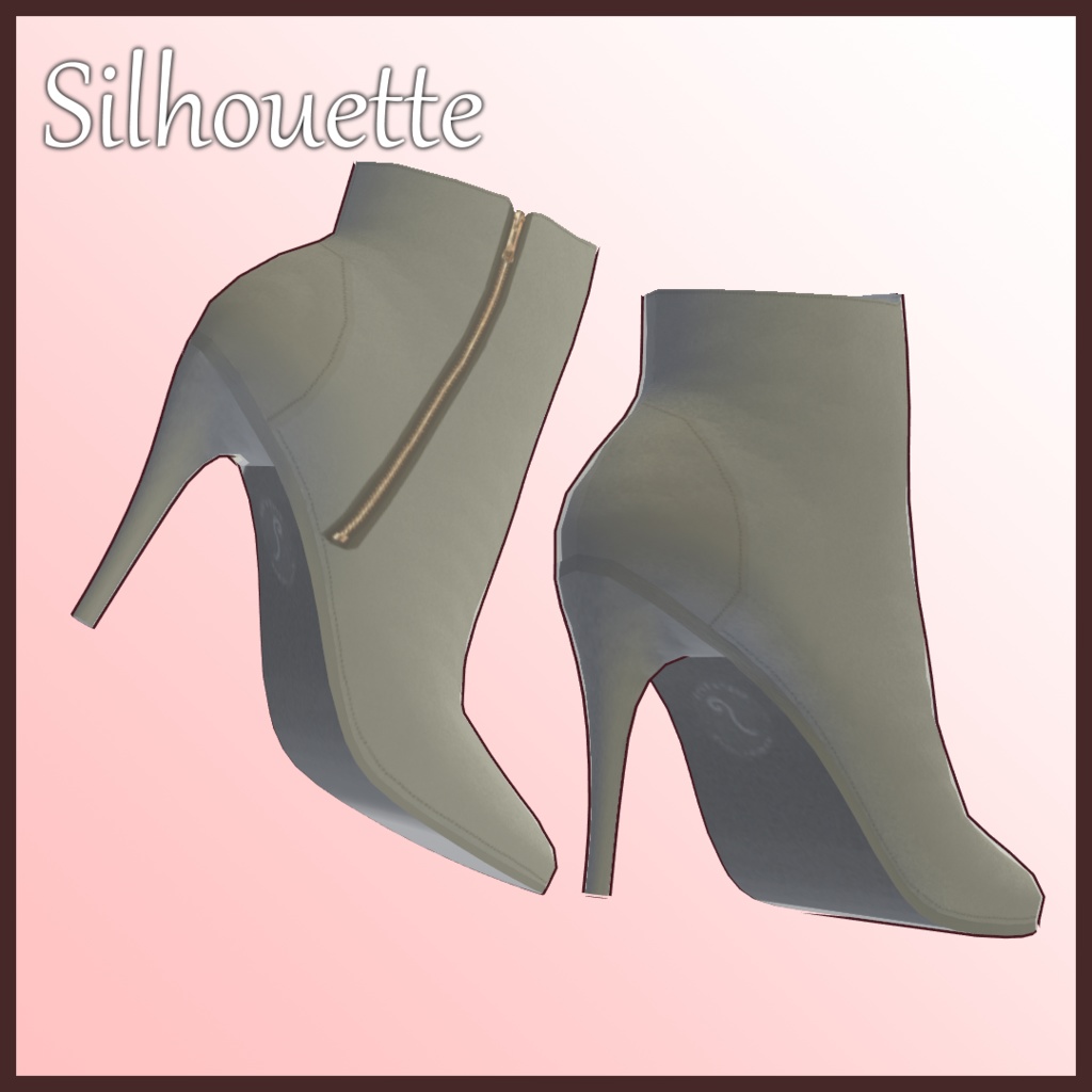 【VRoid用】Velvet Short Boots -7color-