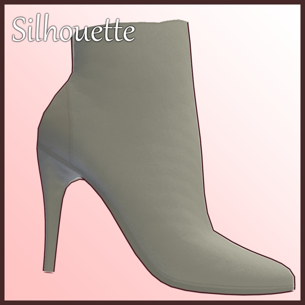 【VRoid用】Velvet Short Boots -7color-