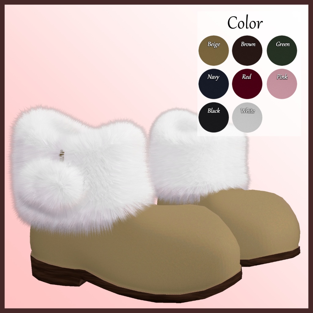 【New NecoMaid用】MocoMocoBoots -もこもこブーツ-