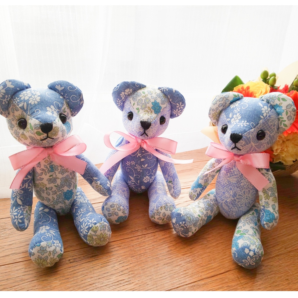 【型紙】テディベア型紙A (作り方参考動画あり)