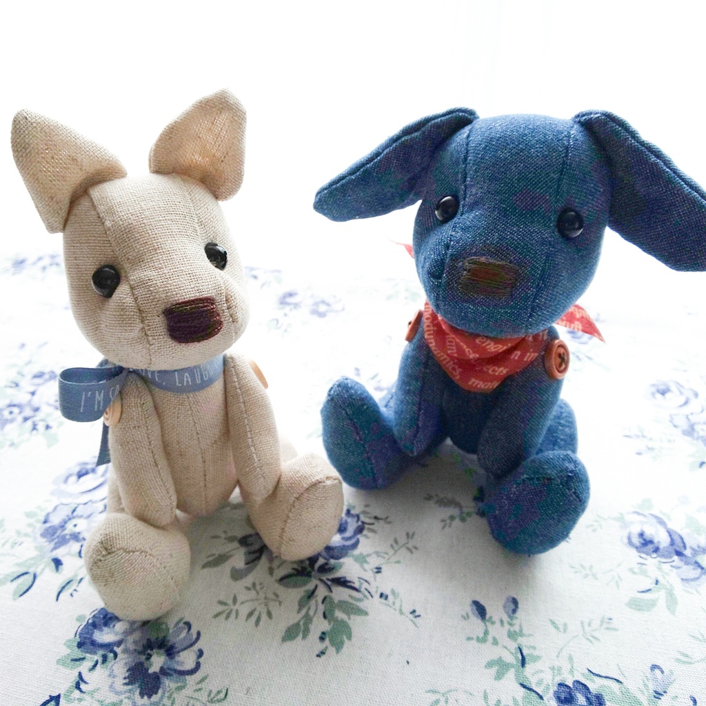 【型紙】テディドッグ 犬のぬいぐるみ 型紙