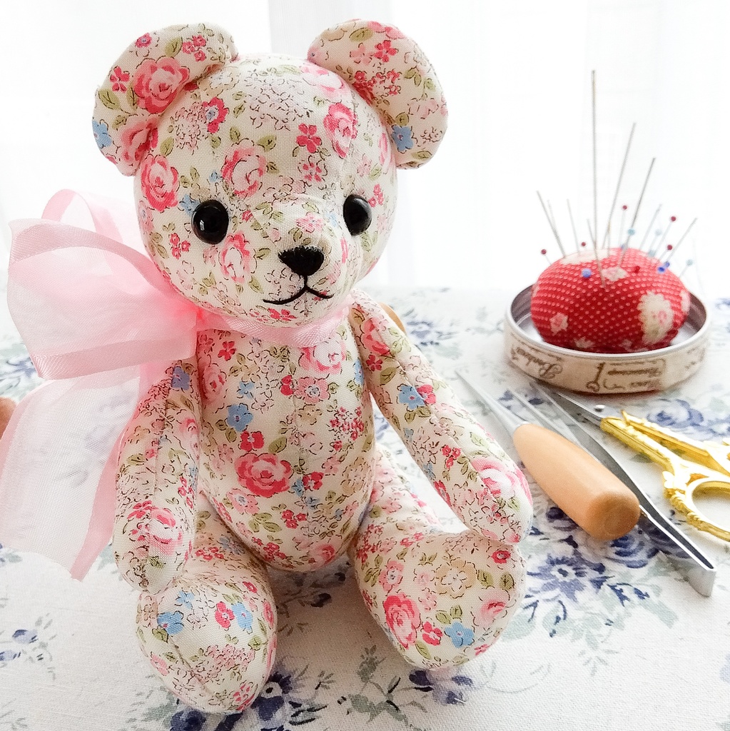 【型紙】コットンテディベアの型紙(作り方動画あり)