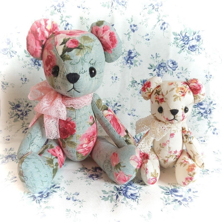 【型紙】コットンテディベアの型紙(作り方動画あり)