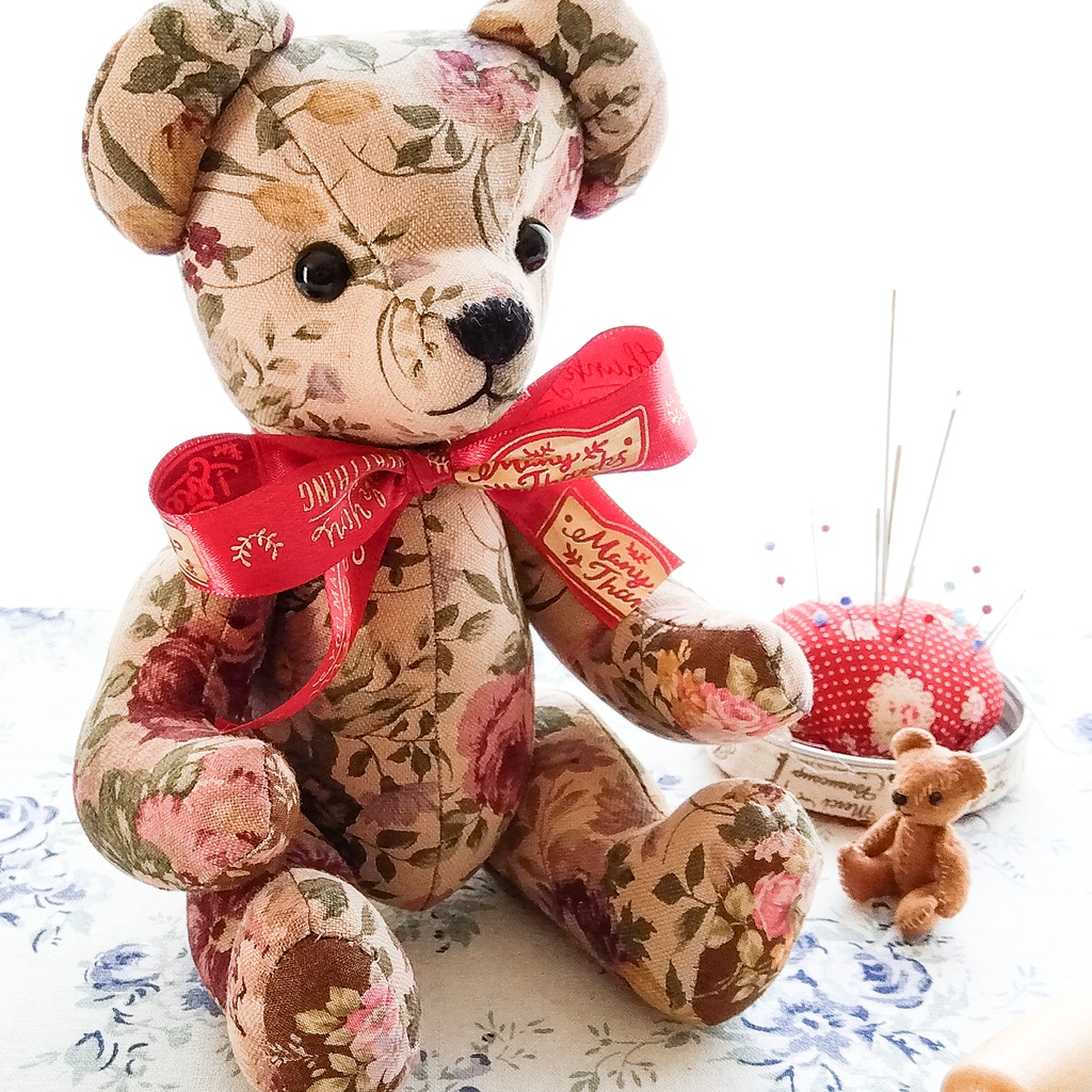 【型紙】アンティークスタイル テディベア型紙