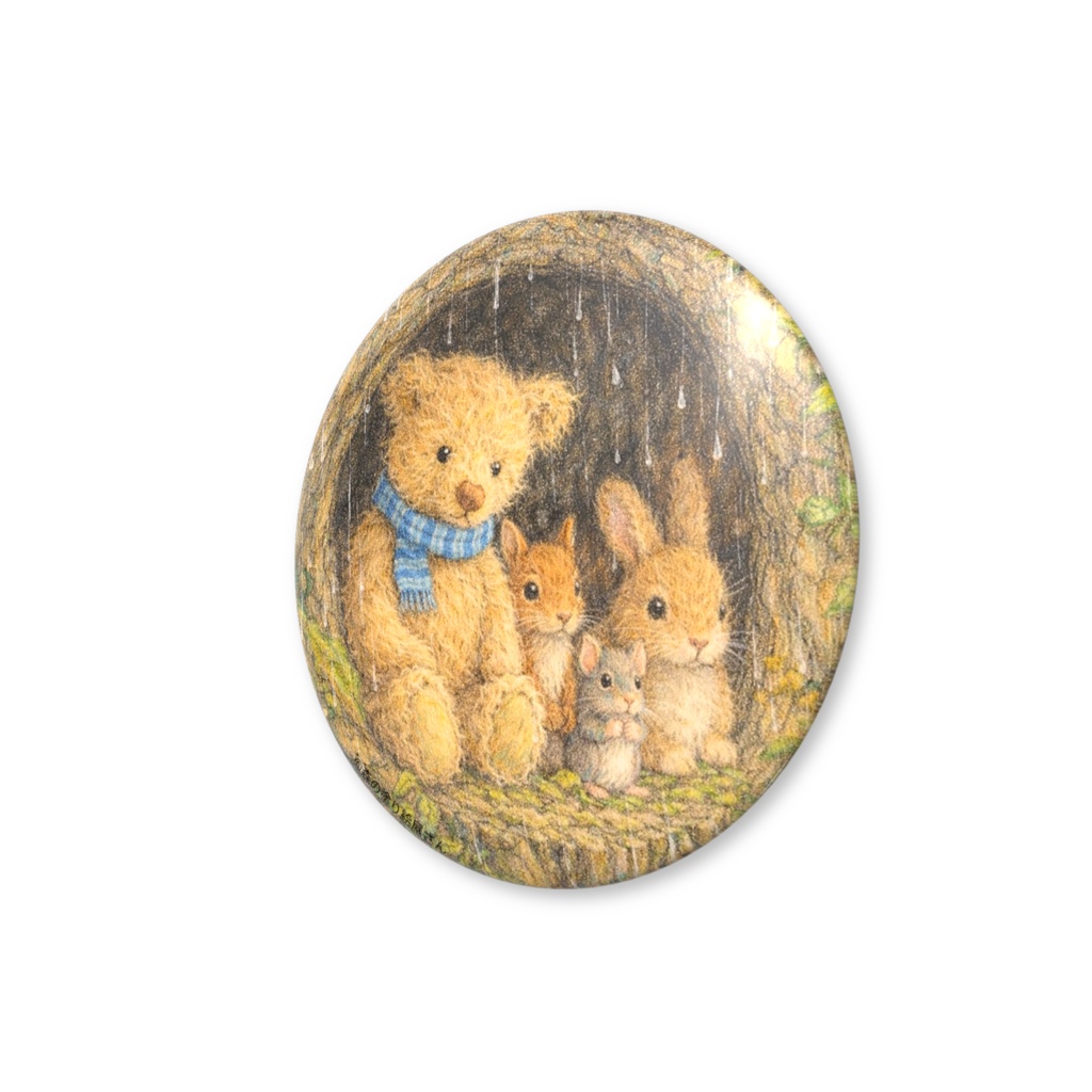 缶バッジ - 44mm「雨宿り」