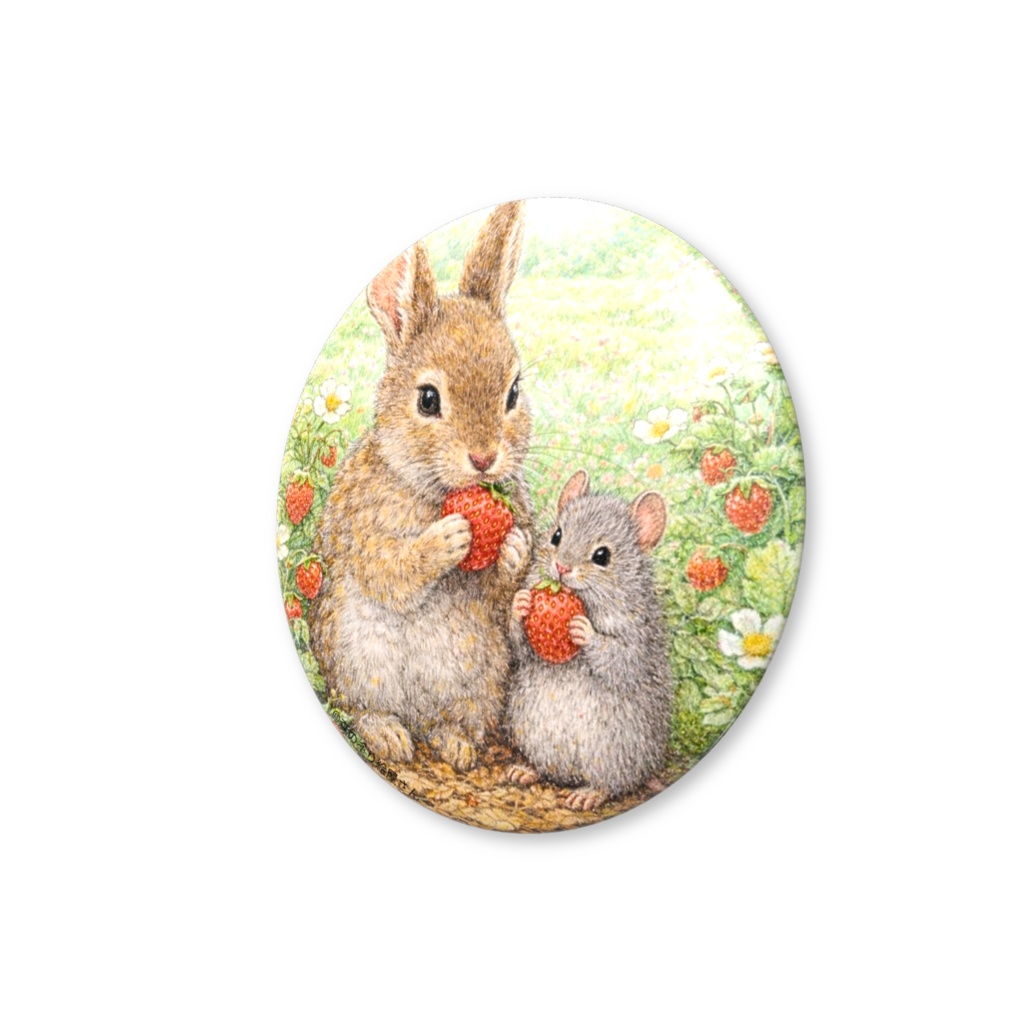 缶バッジ - 44mm「仲良くおやつ」