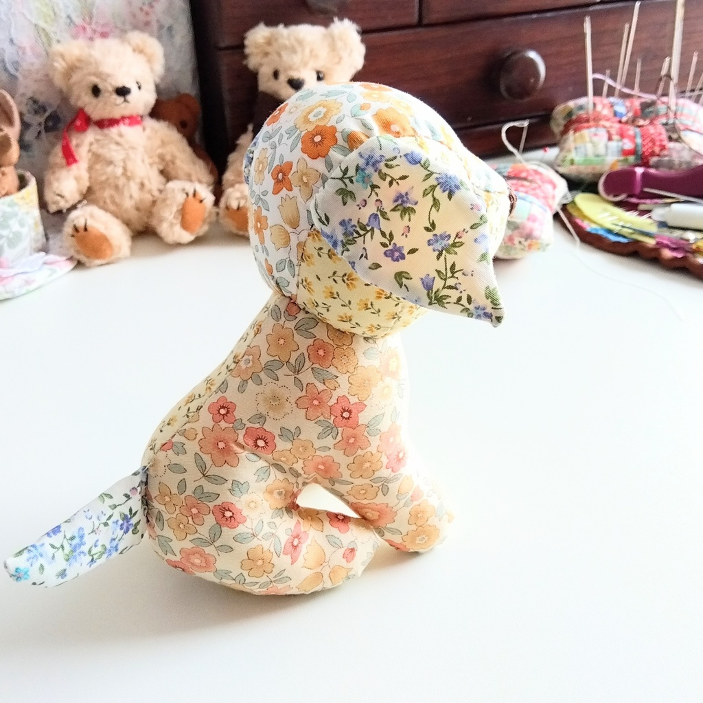 【型紙】犬のぬいぐるみ(作り方動画あり)