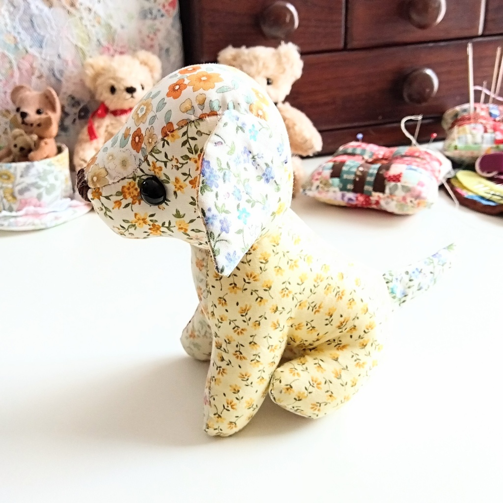 【型紙】犬のぬいぐるみ(作り方動画あり)