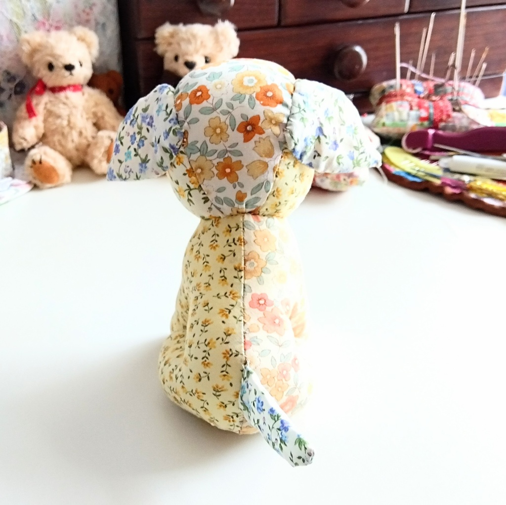 【型紙】犬のぬいぐるみ(作り方動画あり)