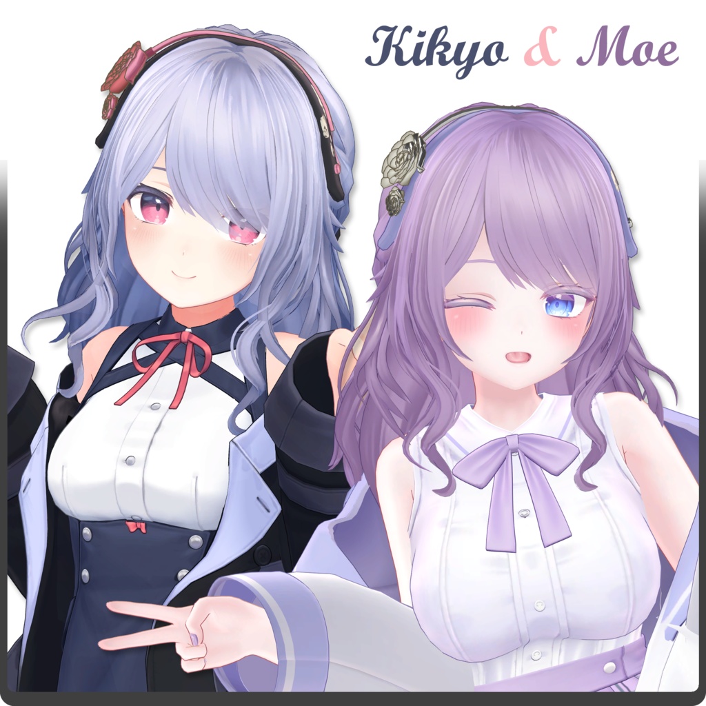 【5アバター&複数モデル対応】VRChat向け髪型モデル / ふわり夏めくスネークハーフアップ